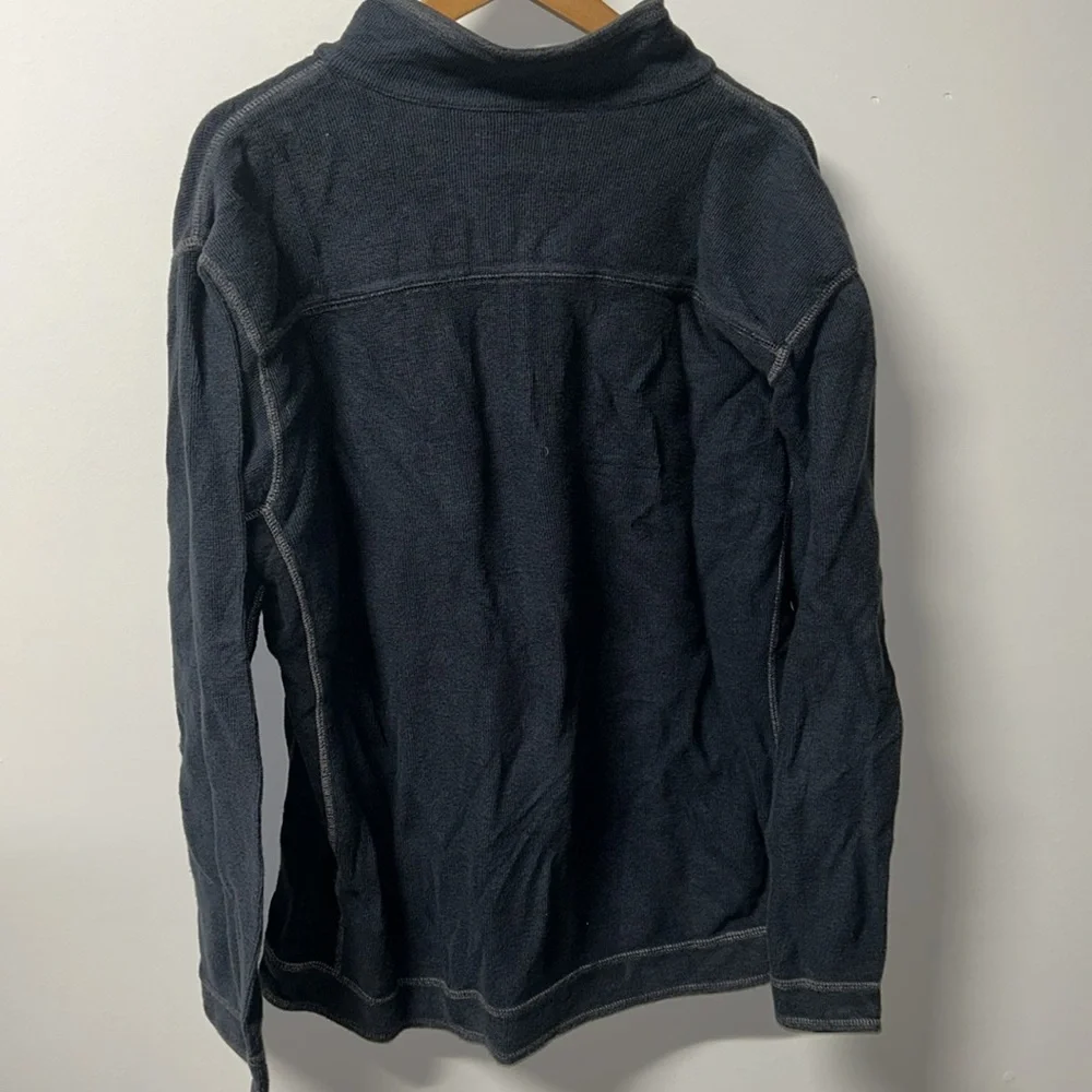 Tommy Bahama 1/4 Zipper Pullover Navy Blue Sweater- Large‎